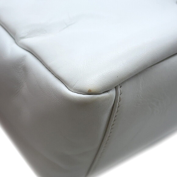 BALENCIAGA White Leather Shoulder Bag - Picture 6 of 10